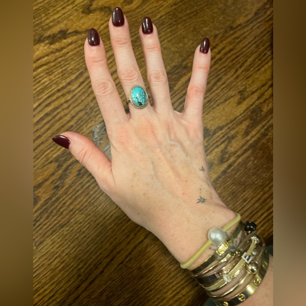 Sterling silver 925 turquoise ring size 6.5